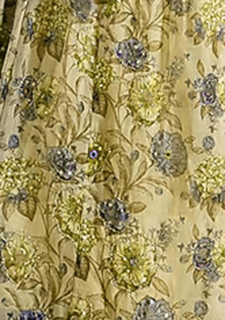 Yellow Lehenga Set With Hand Embroidered Blouse And Dupatta