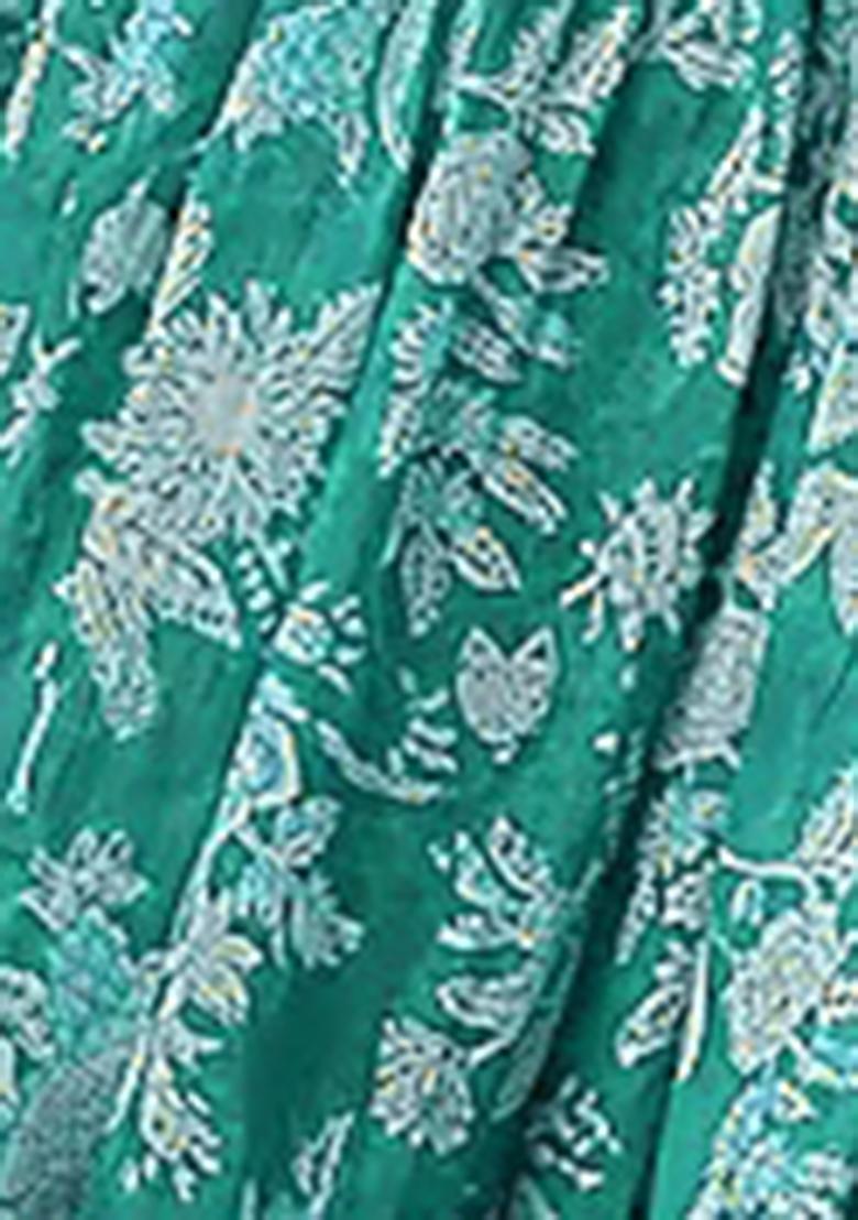 Sea Green Lehenga Set With Hand Embroidered Blouse And Dupatta