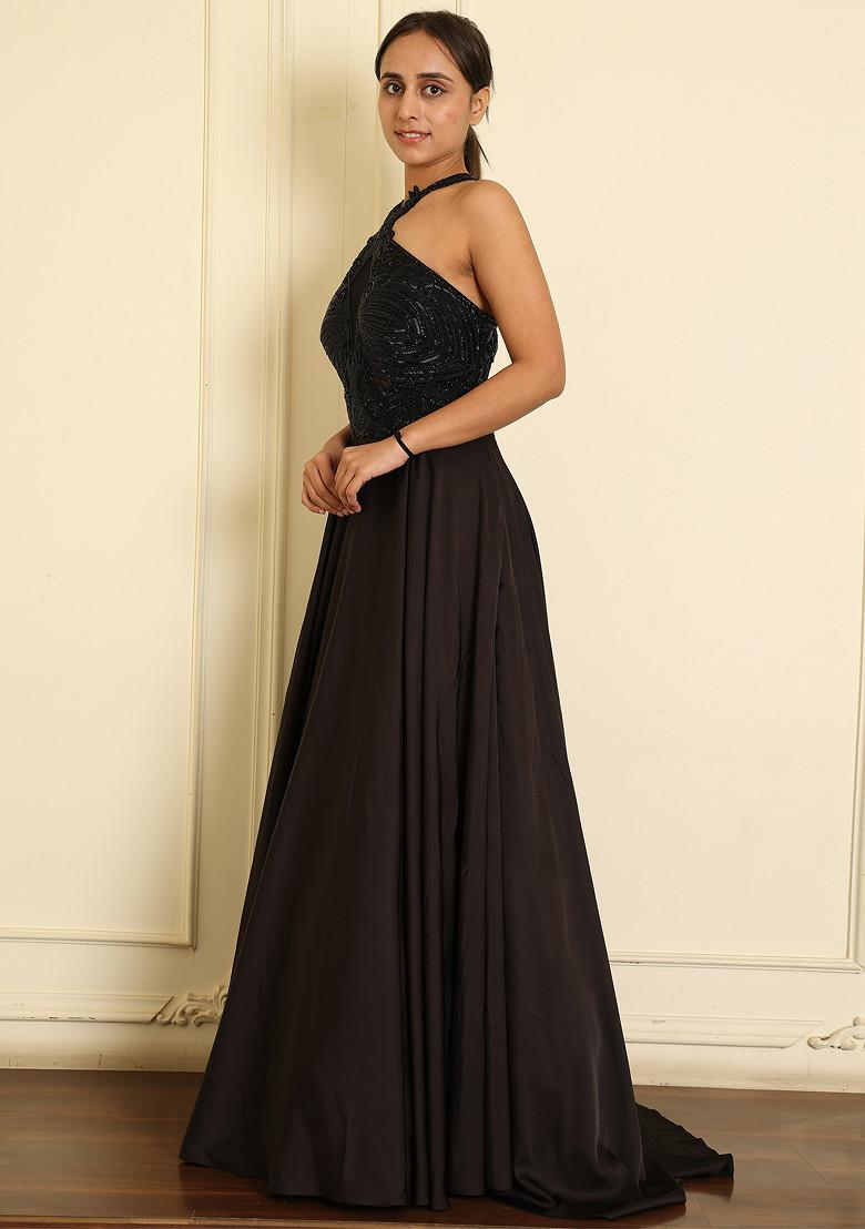 Black Lehenga Set With Hand Embroidered Blouse And Dupatta