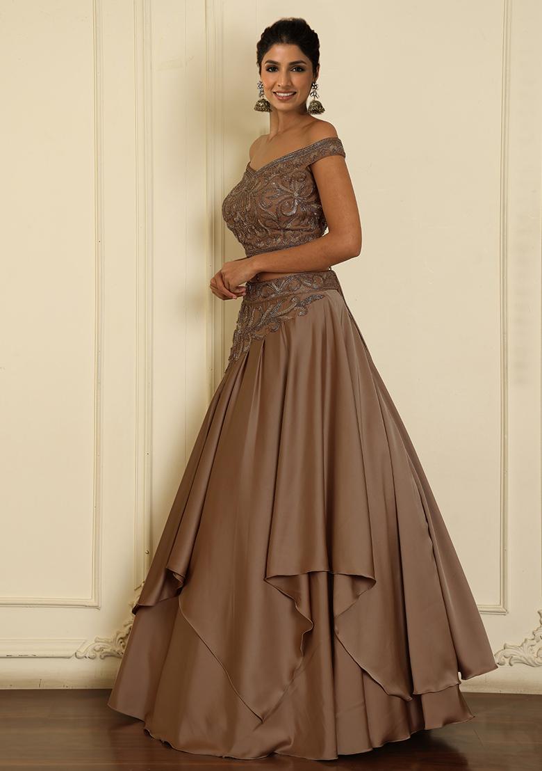 Pink Lehenga Set With Hand Embroidered Blouse