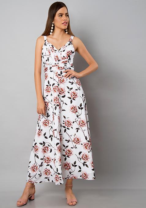 White Pleated Maxi Dress