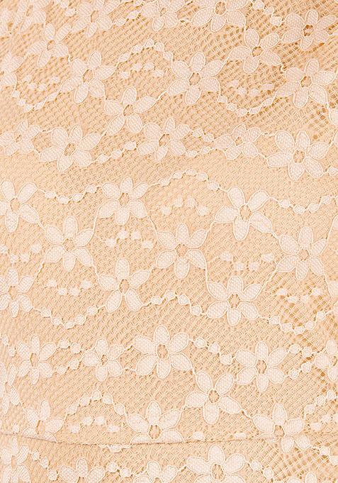 Buy Women Nude Lace Bodycon Midi Dress - Party Wear Online India - FabAlley