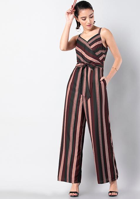 Buy Women Sienna Striped Strappy Jumpsuit - Date Night Dress Online ...