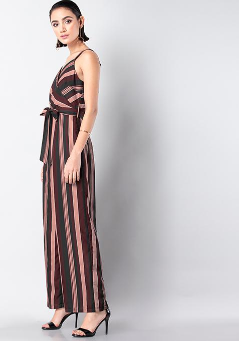 Buy Women Sienna Striped Strappy Jumpsuit - Date Night Dress Online ...