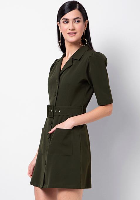 olive collared shirt