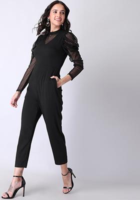 Black jumpsuit for women  Party wear outfit  Cute Outfit Ideas For  Teenage Girl  Cute Outfit Romper suit Strapless dress