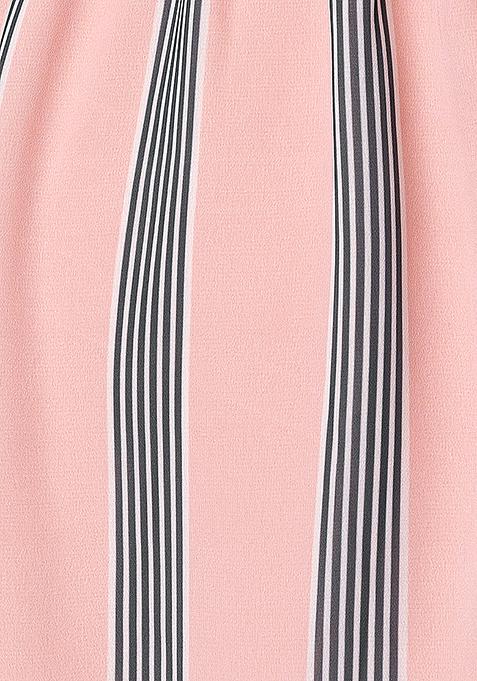 Buy Women Light Pink Striped Shirt Dress - Date Night Dress Online ...