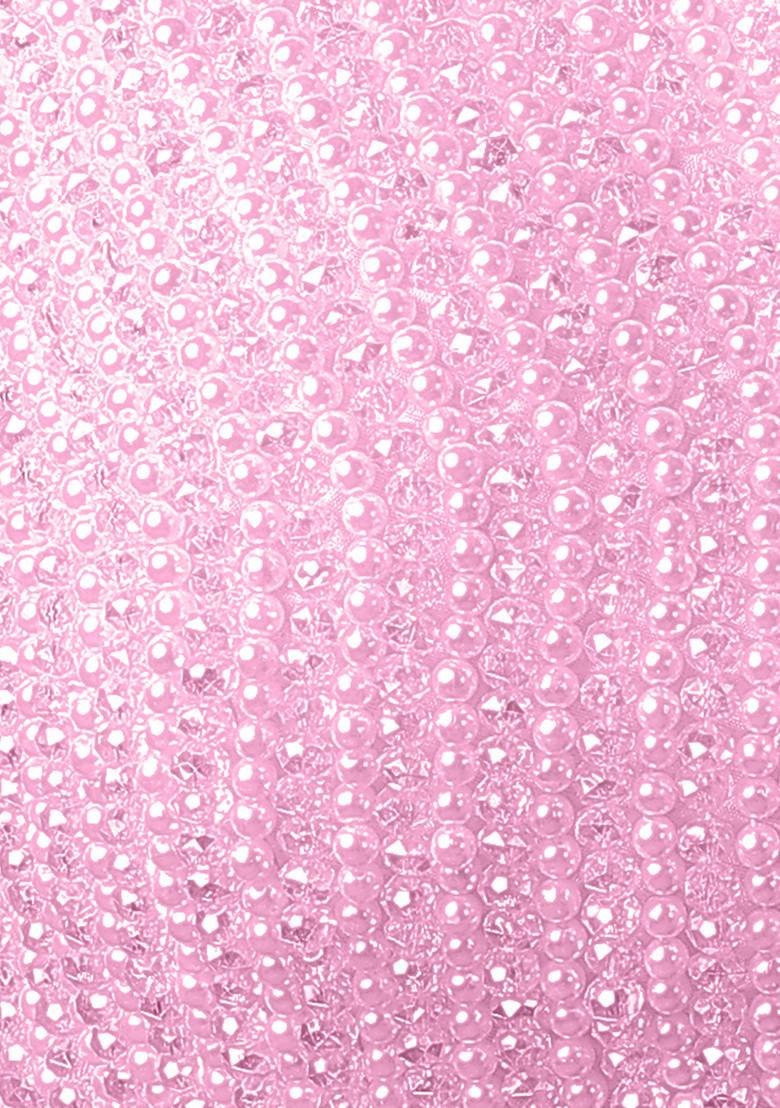 Pink Pre-Stitched Saree Set With Hand Embroidered Blouse