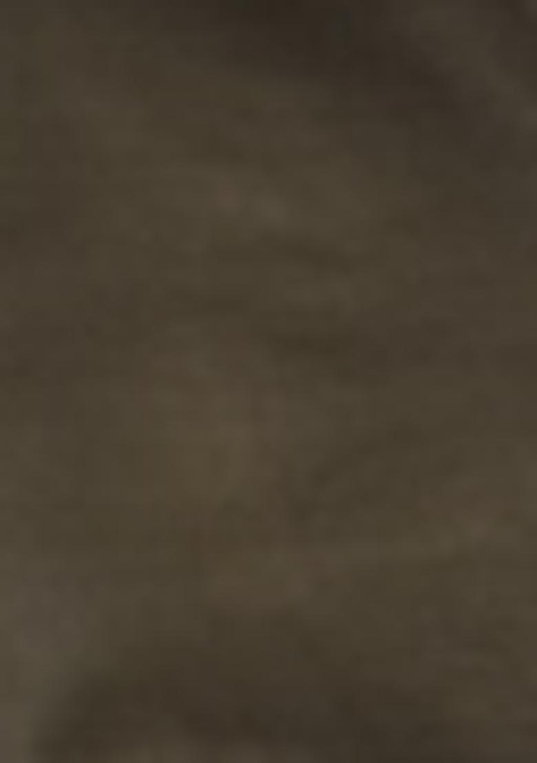 Brown Pre-Stitched Saree Set With Hand Embroidered Blouse