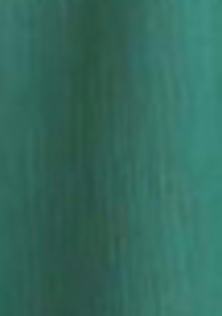 Sage Green Pre-Stitched Saree Set With Hand Embroidered Blouse