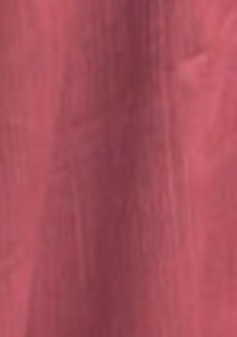 Copper Pre-Stitched Saree Set With Hand Embroidered Blouse