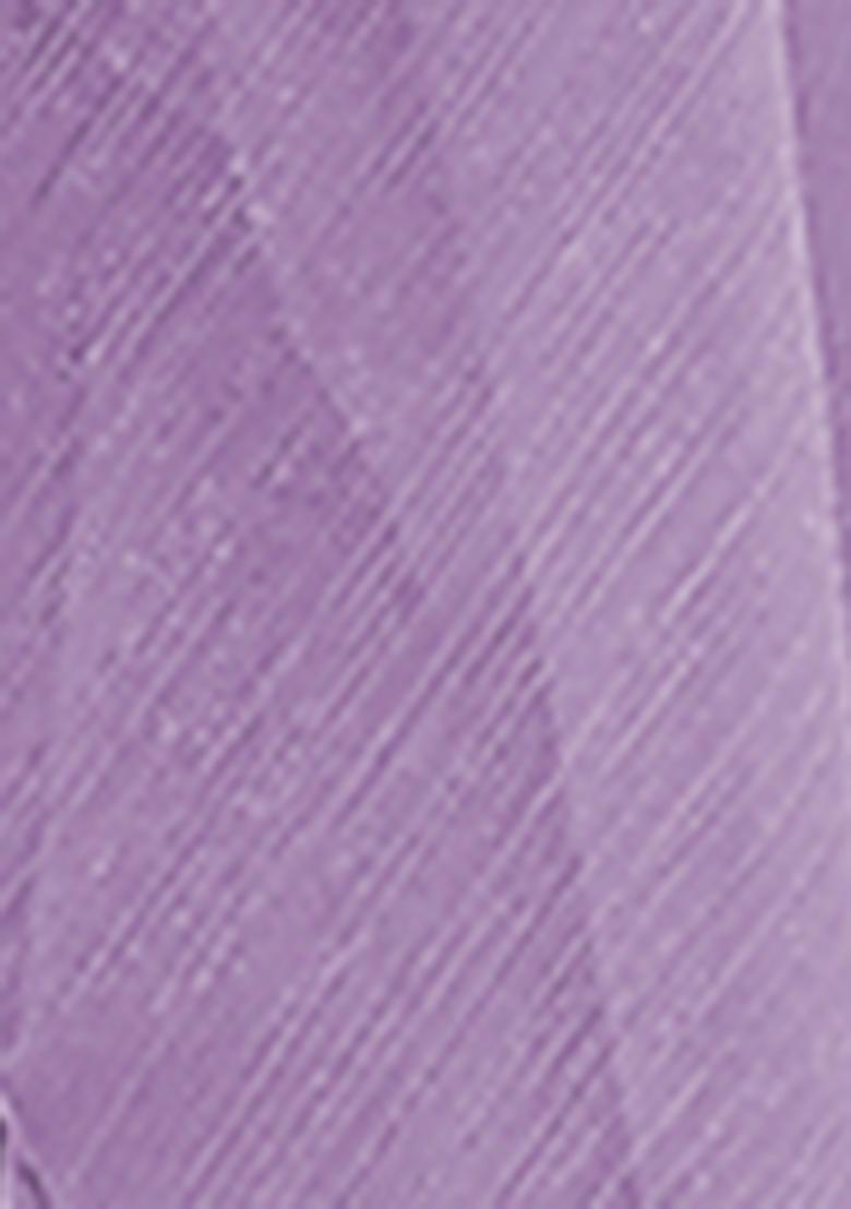 Purple Pre-Stitched Saree Set With Hand Embroidered Blouse