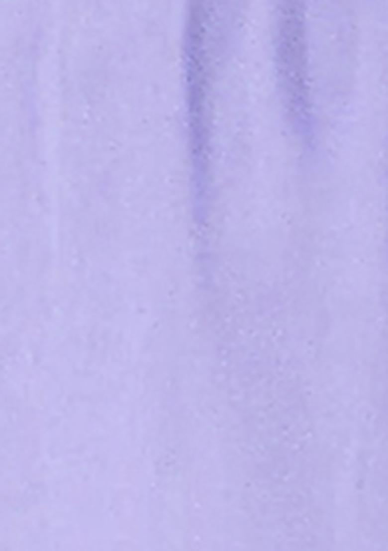 Purple Pre-Stitched Saree Set With Hand Embroidered Blouse