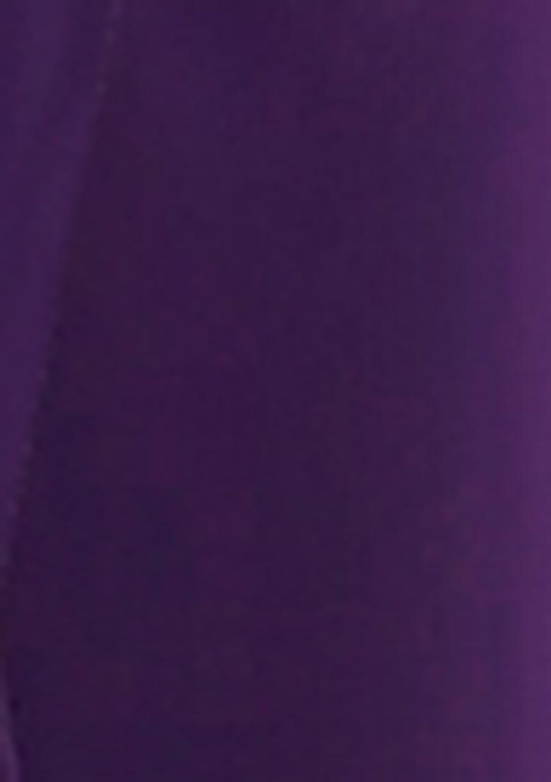 Purple Pre-Stitched Saree Set With Hand Embroidered Blouse