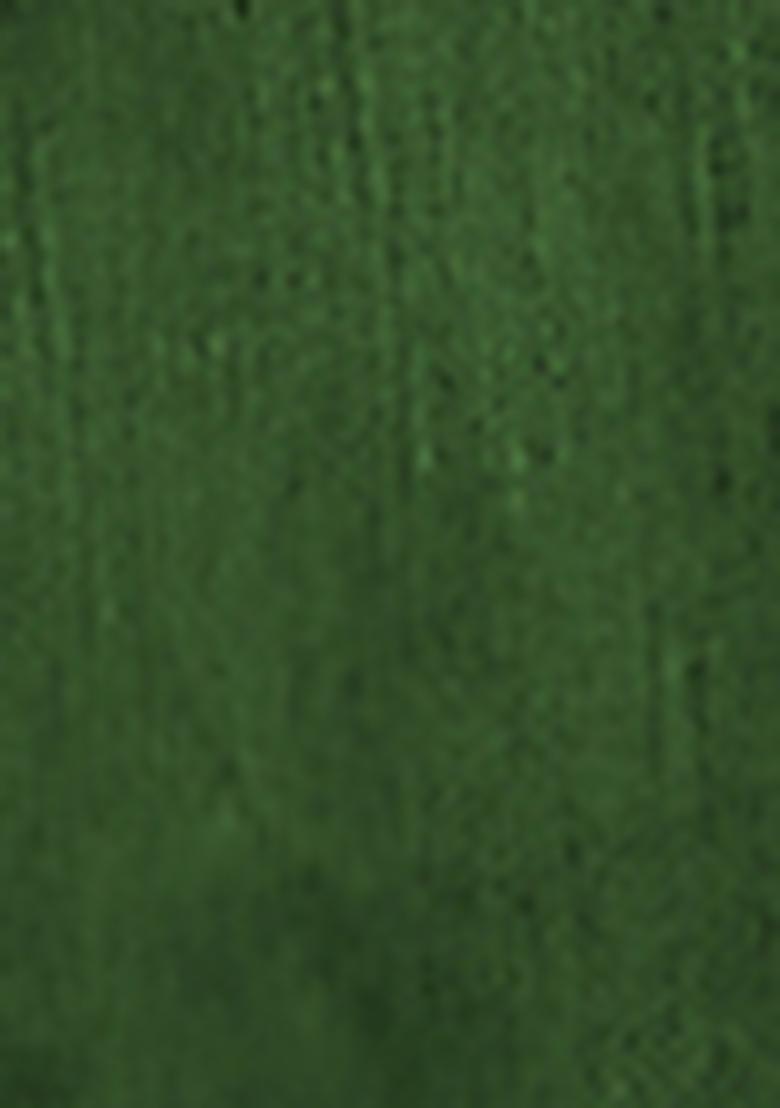 Fern Green Pre-Stitched Saree Set With Hand Embroidered Blouse