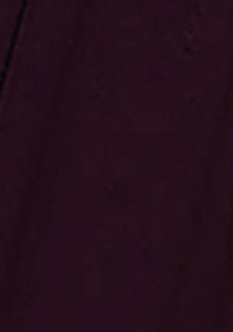 Purple Pre-Stitched Saree Set With Hand Embroidered Blouse