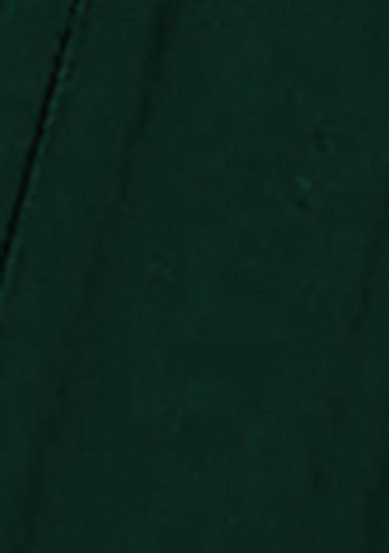 Dark Green Pre-Stitched Saree Set With Hand Embroidered Blouse