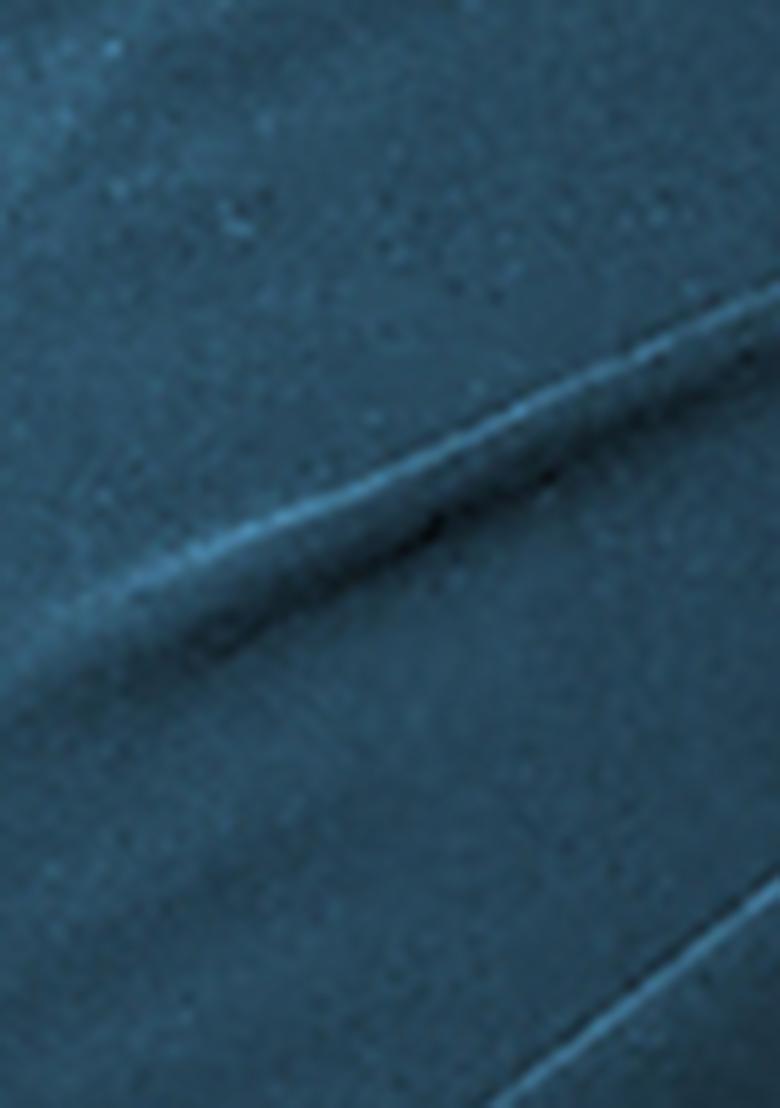 Teal Blue Pre-Stitched Saree Set With Hand Embroidered Blouse