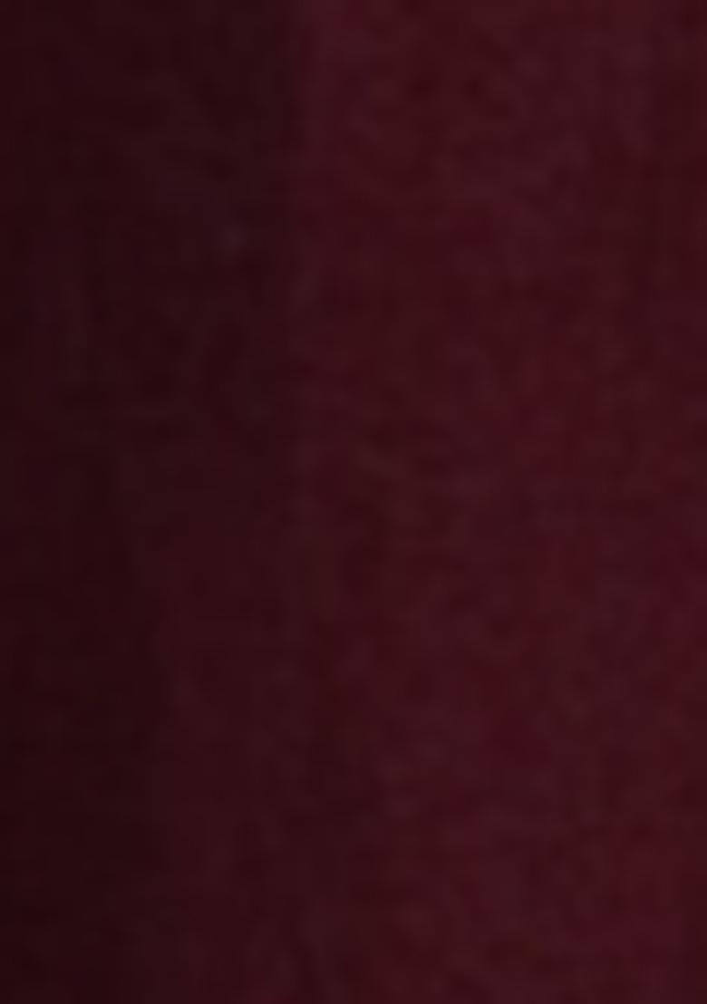 Brick Red Pre-Stitched Saree Set With Hand Embroidered Blouse