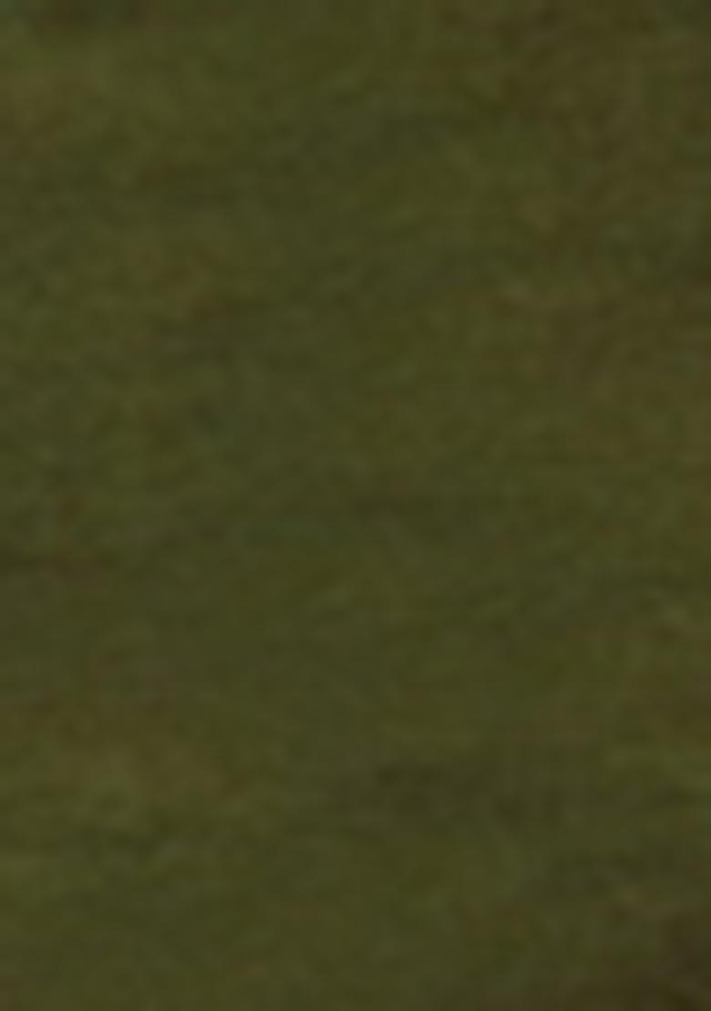 Green Pre-Stitched Saree Set With Hand Embroidered Blouse