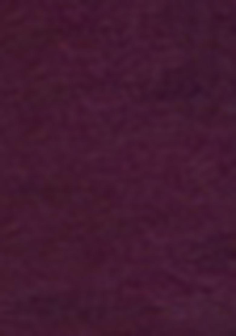 Purple Pre-Stitched Saree Set With Hand Embroidered Blouse