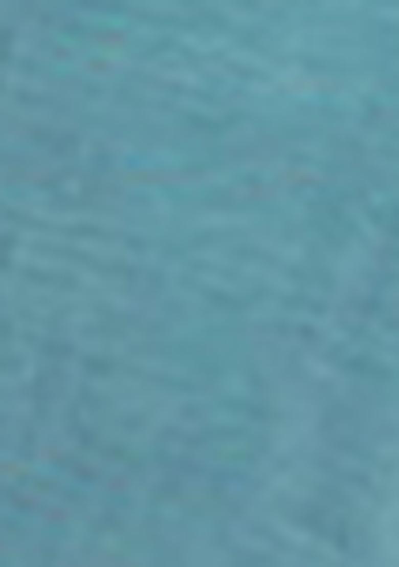 Teal Pre-Stitched Saree Set With Hand Embroidered Blouse