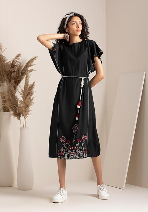 black straight dress