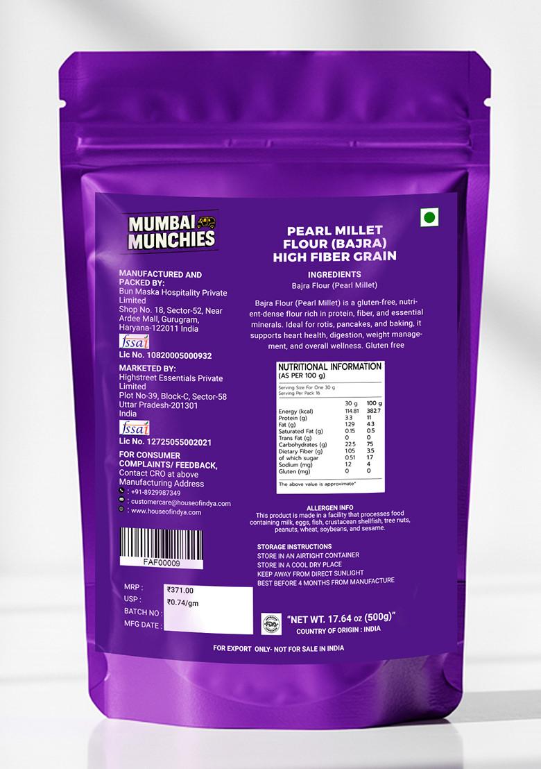 Pearl Millet Flour (Bajra) High Fiber Grain 17.64 oz (500 g) - Indya