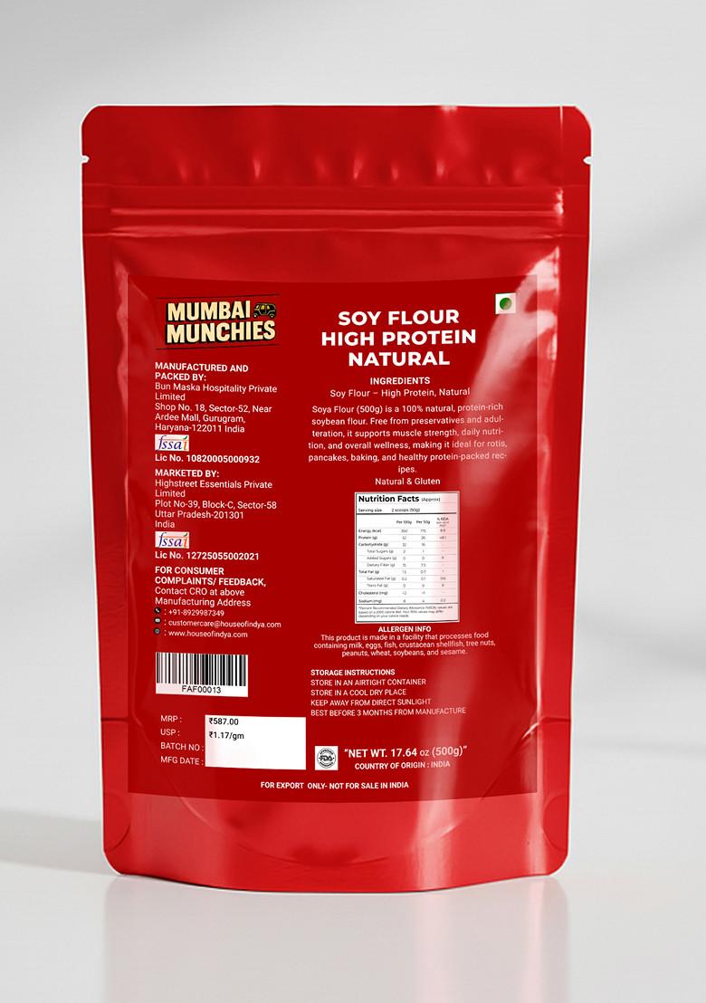 Soy Flour High Protein  Natural 17.64 oz (500 g) - Indya