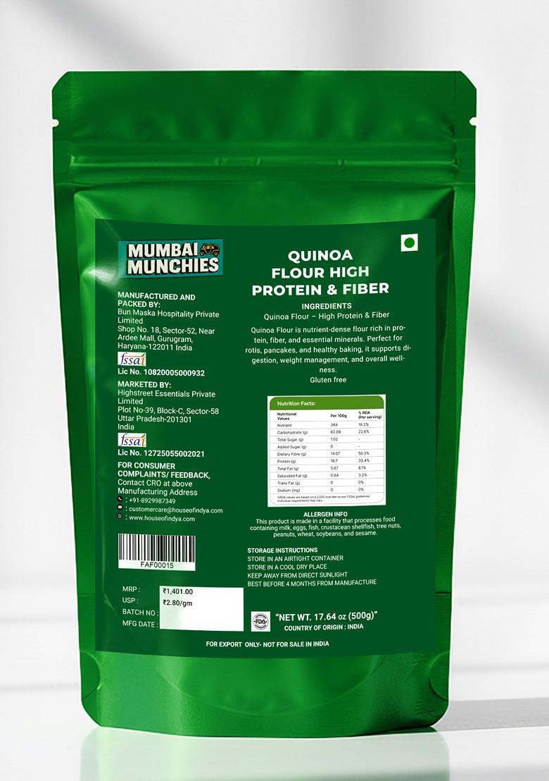 Quinoa Flour High Protein Fiber 17.64 oz (500 g) - Indya