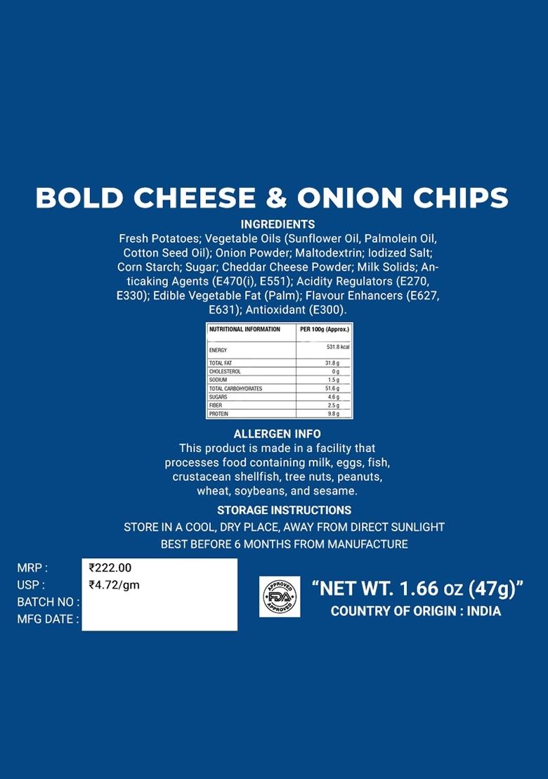 Bold Cheese Onion Chips 1.66 oz (47 g) - Indya