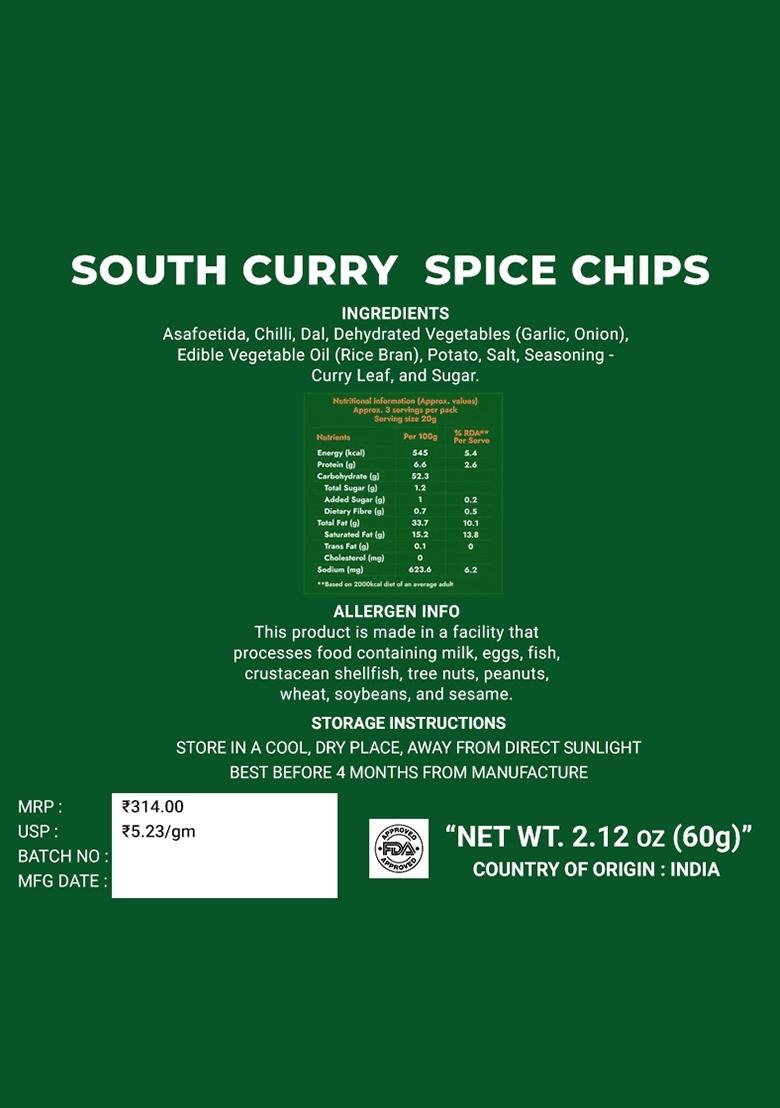 South Curry  Spice Chips 2.12 oz (60 g) - Indya