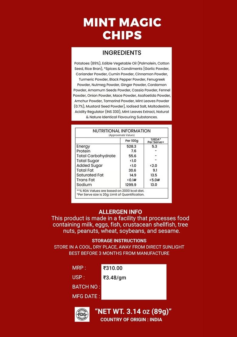 Mint Magic Chips 3.14 oz (89 g) - Indya