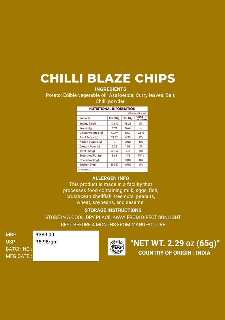 Chilli Blaze Chips 2.29 oz (65 g) - Indya