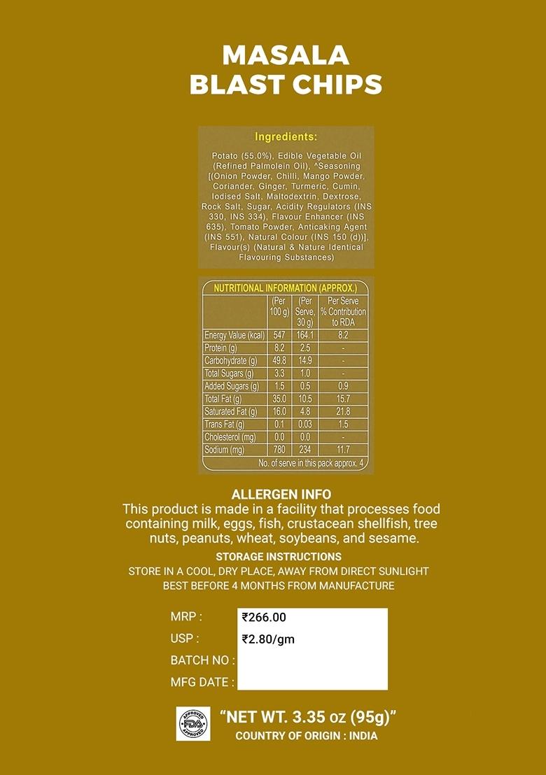 Masala Blast Chips 3.35 oz (95 g) - Indya