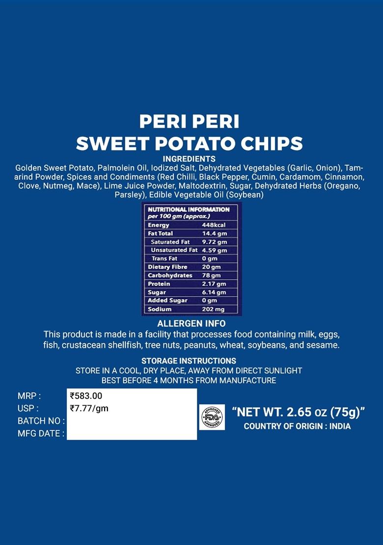 Peri Sweet Potato Chips 2 65 oz 75 g - Indya