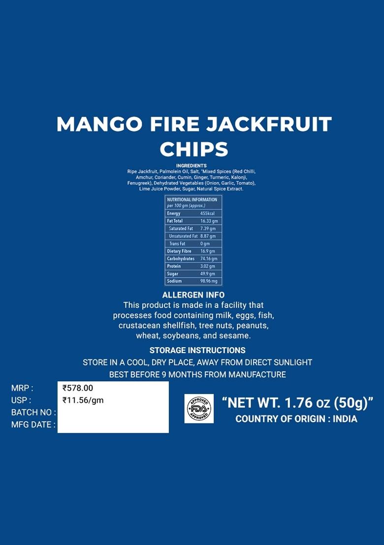 Mango Fire Jackfruit Chips 1.76 oz (50 g) - Indya
