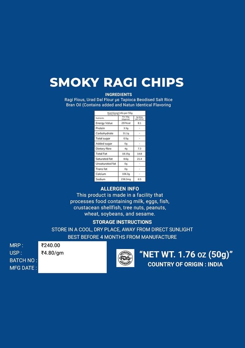 Smoky Ragi Chips 1.76 oz (50 g) - Indya