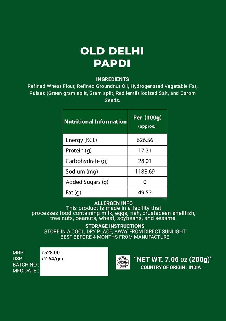 Old Delhi Papdi 7.06 oz (200 g) - Indya