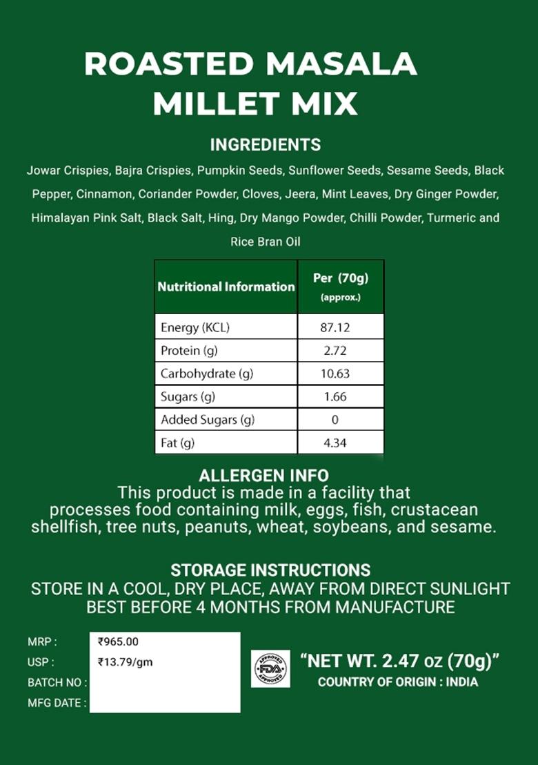 Roasted Masala Millet Mix 2.47 oz (70 g) - Indya