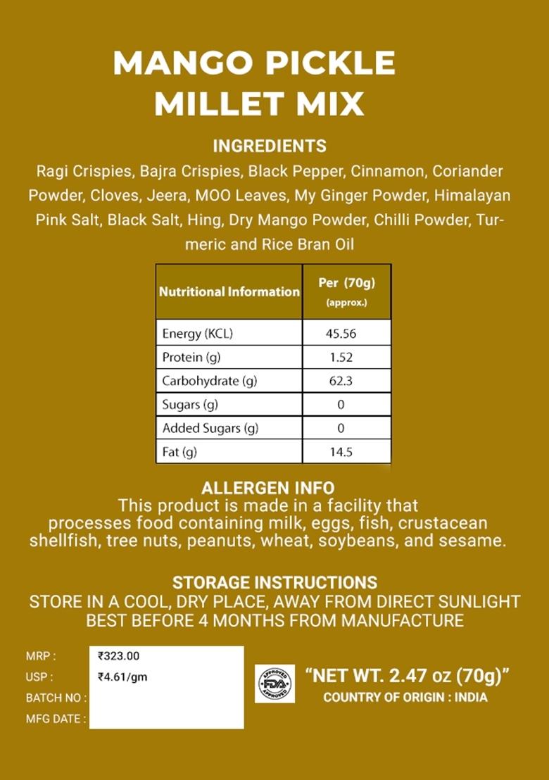 Mango Pickle Millet Mix 2.47 oz (70 g) - Indya