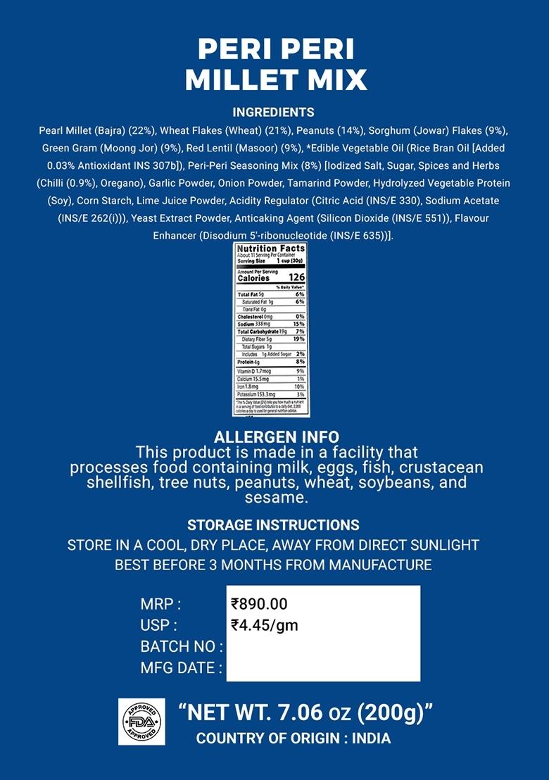 Peri Millet Mix 7 06 oz 200 g - Indya