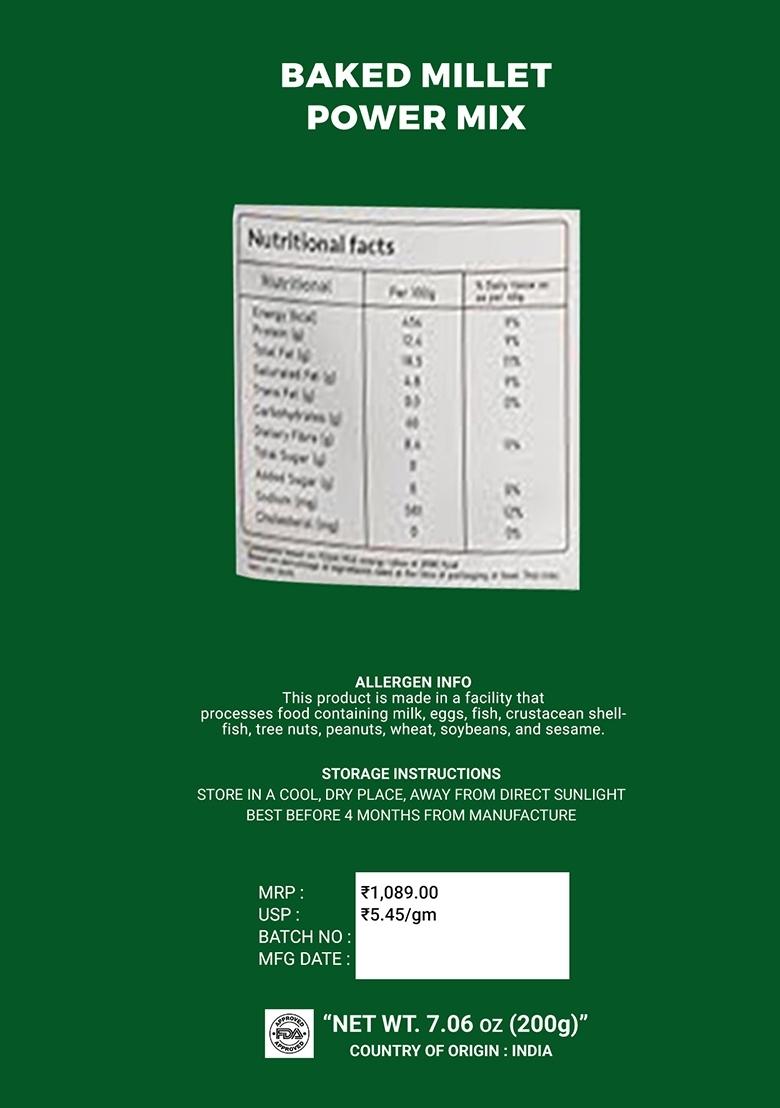 Baked Millet Power Mix 7.06 oz (200 g) - Indya