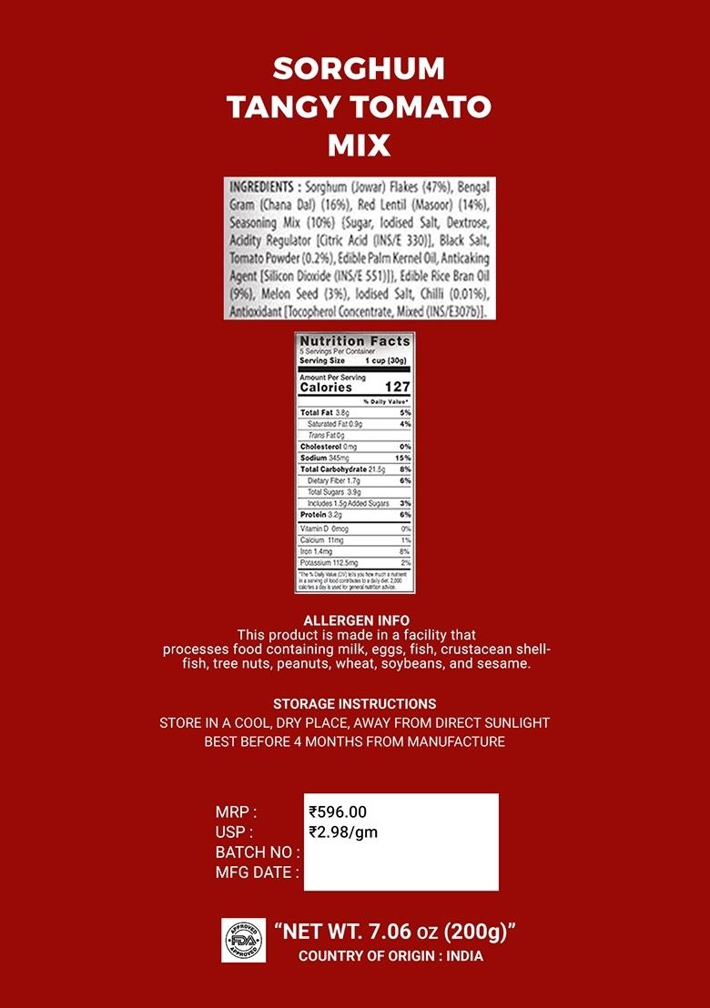 Sorghum Tangy Tomato Mix 7.06 oz (200 g) - Indya