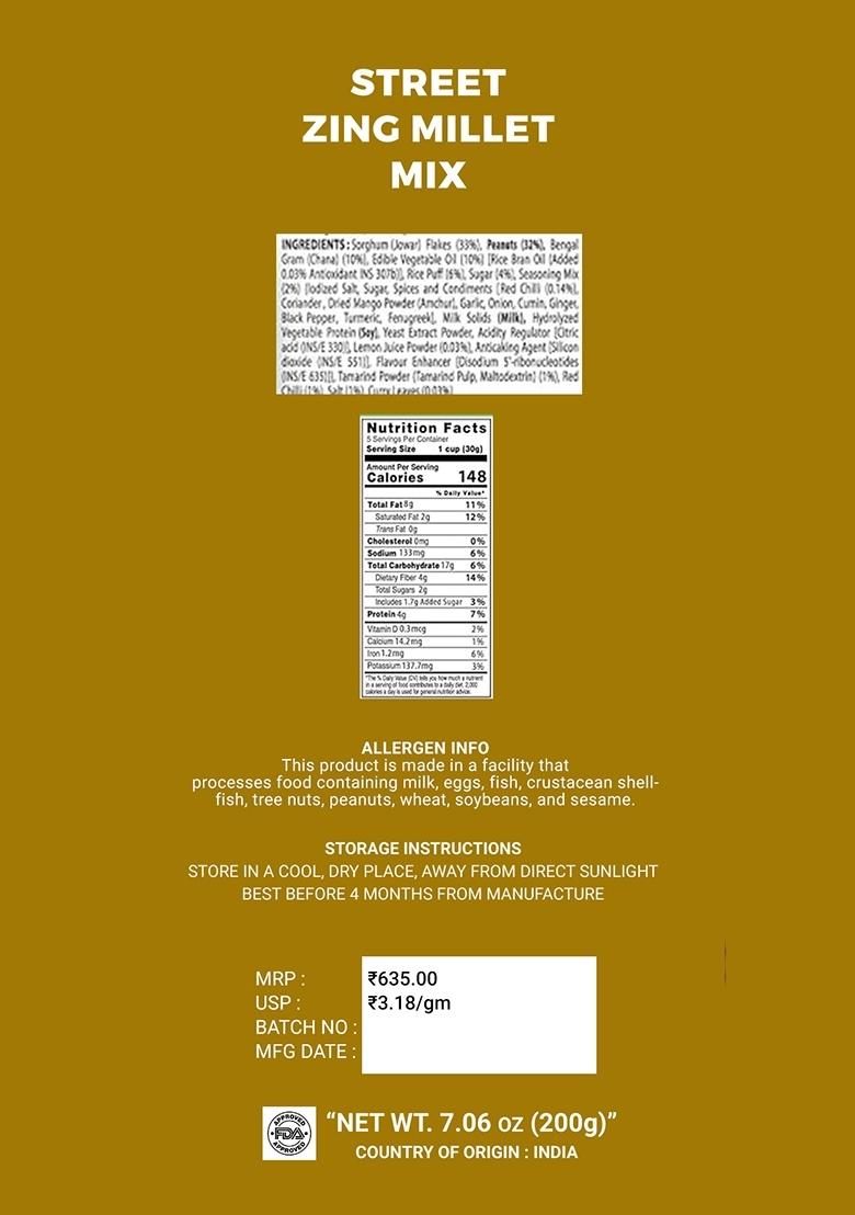 Street Zing Millet Mix 7.06 oz (200 g) - Indya