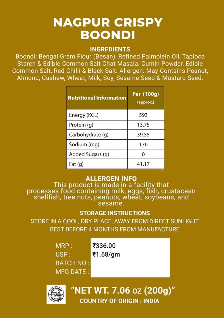 Nagpur Crispy Boondi 7.06 oz (200 g) - Indya