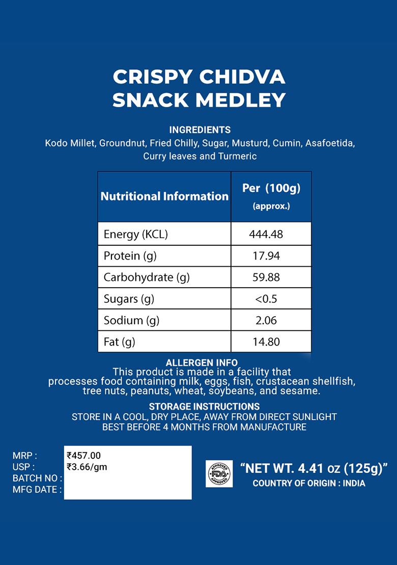 Crispy Chidva Snack Medley 4.41 oz (125 g) - Indya