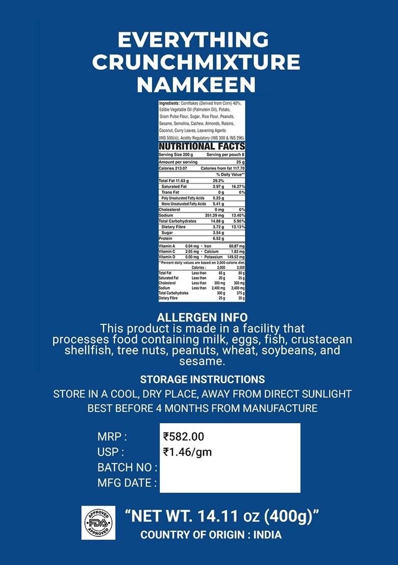 Everything Crunch Mixture Namkeen 14.11 oz (400 g) - Indya