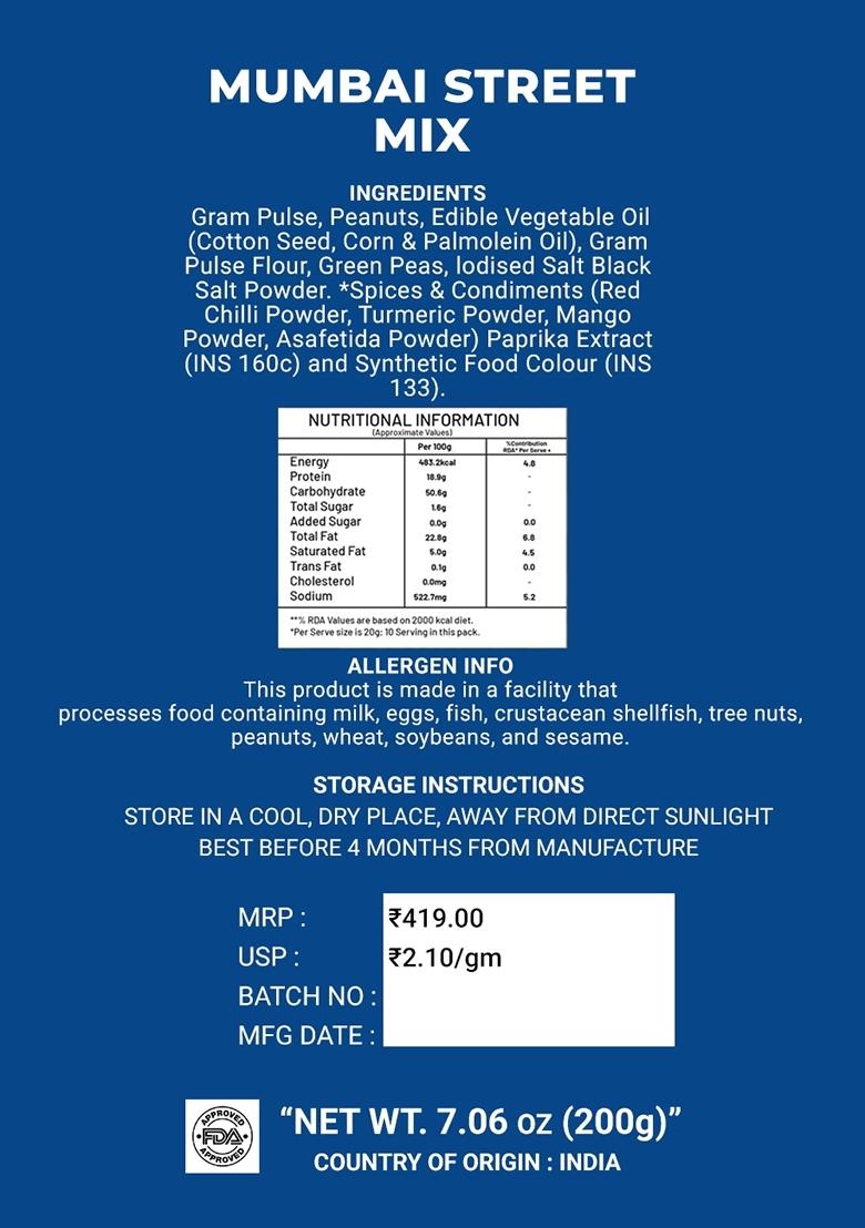 Mumbai Street Mix 7.06 oz (200 g) - Indya