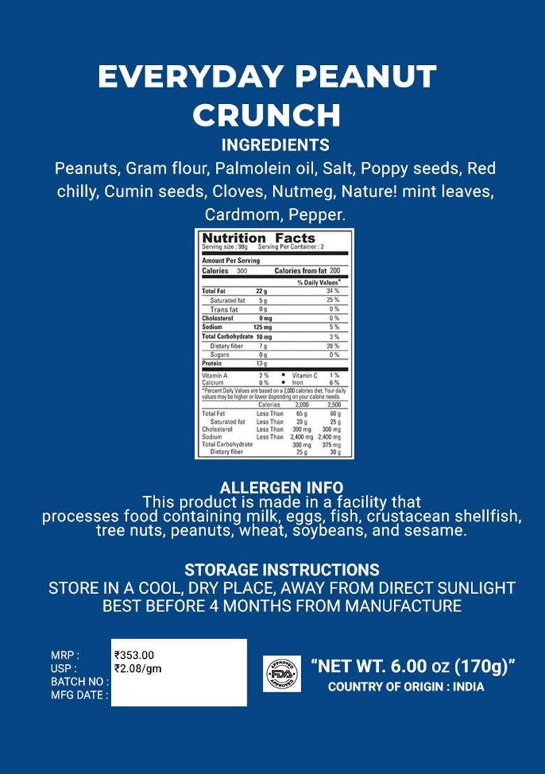 Everyday Peanut Crunch 6 oz (170 g) - Indya
